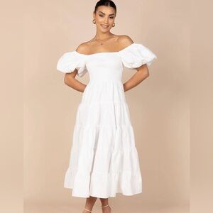 Petal & Pup Puff-Sleeved Midi Dress